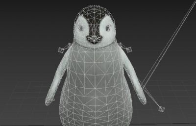 几组帝企鹅,跳岩企鹅3D模型