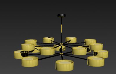 灯具,现代简约吊灯3D模型