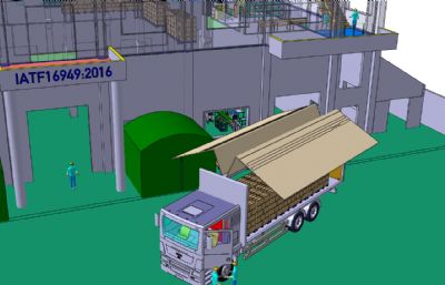 砖块运输卡车3D数模图纸