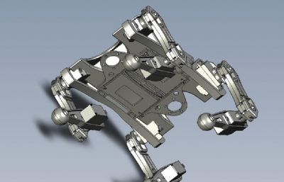 四足机器狗,机器人3D数模图纸