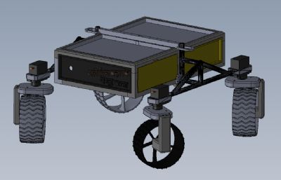 可3D打印的四轮月球车3D数模图纸(网盘下载）