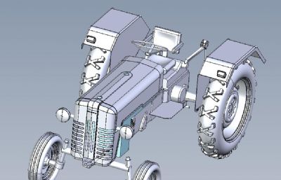 农用拖拉机3D模型数模图纸