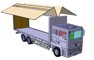 砖块运输卡车3D数模图纸