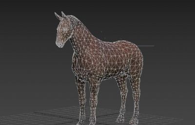 二十多款战马坐骑组合3D模型,FBX文件