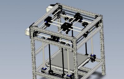 XYZ三轴移动平台设备3D模型