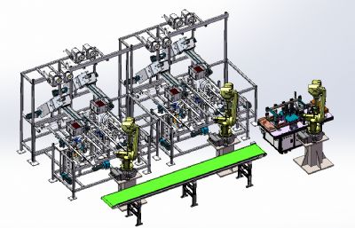 产品自动化生产线3D数模图纸(网盘下载）