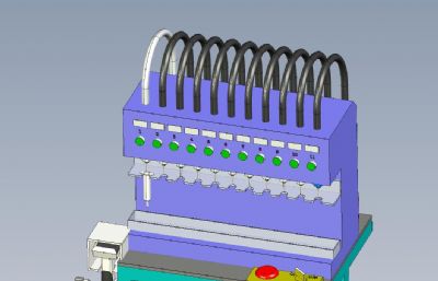 流量计式油脂分配器3D模型,STEP格式