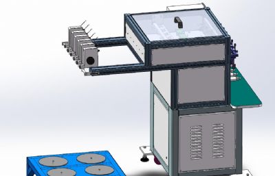 六轴自动绞线机,绕线机3D模型