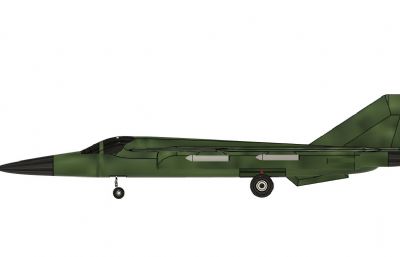 F-111A后掠翼战斗轰炸机3D模型