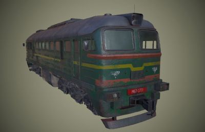 M62内燃机机车车头,火车车头3D模型