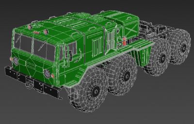maz-537重型卡车3D模型