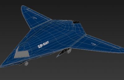 云影-550T隐身飞翼无人机3D模型