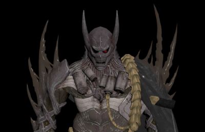 骷髅暗黑骑士游戏BOSS 3D模型