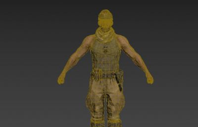 军团士兵游戏人物3D模型