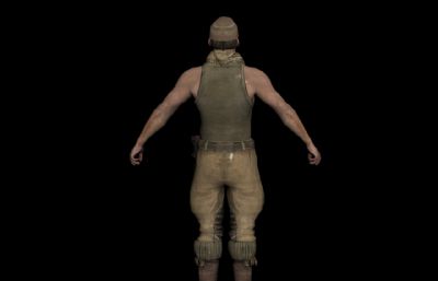 军团士兵游戏人物3D模型