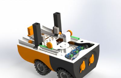 竞赛机器人车3D模型