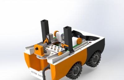 竞赛机器人车3D模型