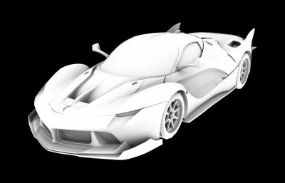 法拉利跑车maya模型素模