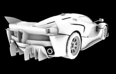 法拉利跑车maya模型素模