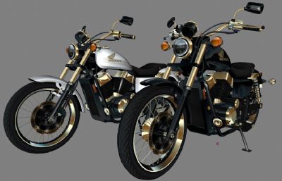 3D本田SHADOW摩托车机车模型