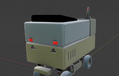 陆军卡通小车FBX模型,有动画