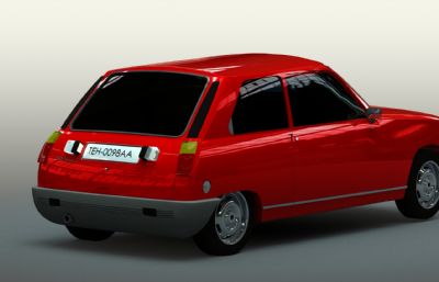 雷诺5小车3D模型