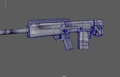 rfb步枪,后置弹夹突击步枪道具3dmaya模型