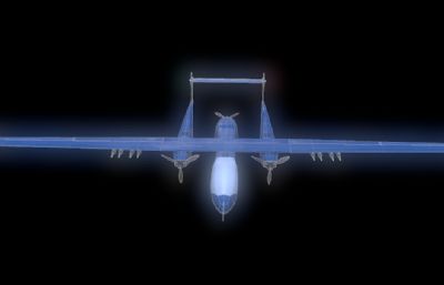 双尾蝎无人机OBJ模型