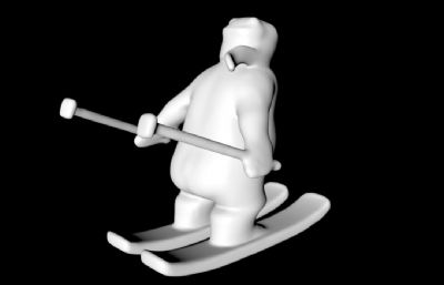 冬奥滑雪熊OBJ模型