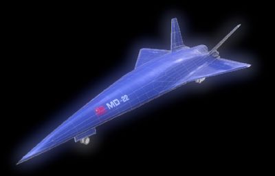 MD-22高超音速验证机无人机OBJ模型