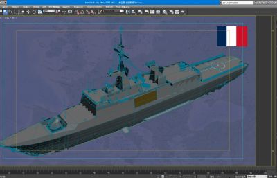 拉斐特级护卫舰3D模型