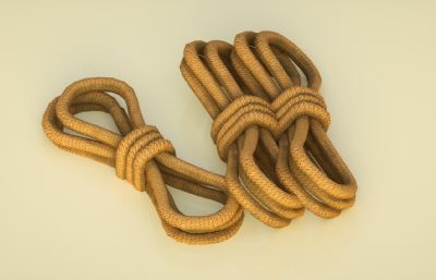 绳子 绳索 绳结 捆绳C4D模型