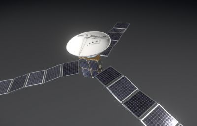 人造卫星 地球卫星 侦察卫星3dmaya模型