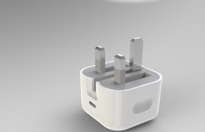苹果充电器头 电源适配器preo模型