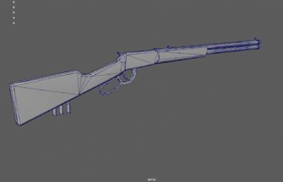 低模猎枪 霰弹枪游戏枪械3dmaya模型