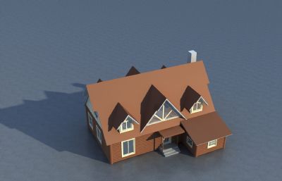 林间别墅 私人别墅 木房子3D模型