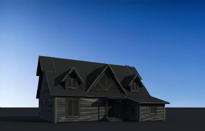 林间别墅 私人别墅 木房子3D模型