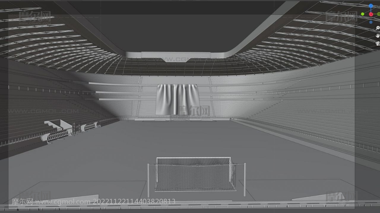 世界杯足球场 胡志明体育场blender模型