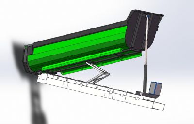 卸料车翻斗设计3D模型