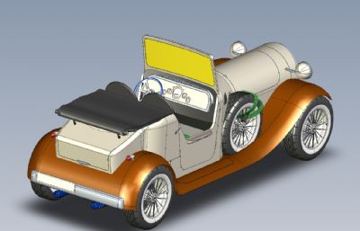 老爷车3D图纸模型