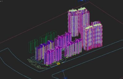 经济适用房 住宅小区3D模型