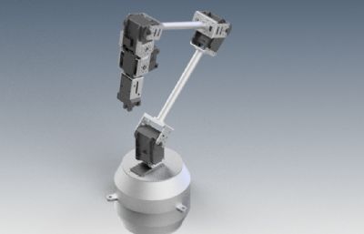 自由度机械臂3D模型,STP格式