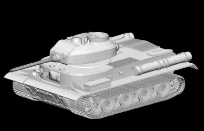 坦克3D模型素模