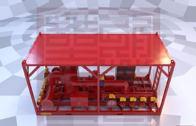 供酸撬 港口货运机械3D模型