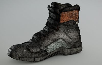 登山鞋 摩托鞋 篮球运动鞋3D模型(网盘下载)