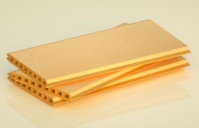 瓦楞纸 木板 空心板C4D模型