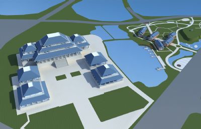 博物馆 生态湿地公园 展览馆3D模型