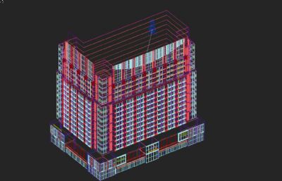 大型商场 商住楼 公寓式酒店3D模型
