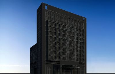 现代办公楼 商业楼立面3D模型