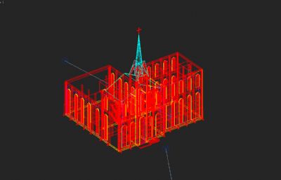 教堂 欧式基督教堂3D模型